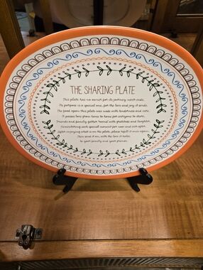 The Sharing Plate Decorative Serving Platter - Orange Accent